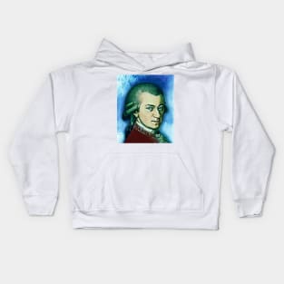 Wolfgang Amadeus Mozart Portrait | Wolfgang Amadeus Mozart Artwork 4 Kids Hoodie